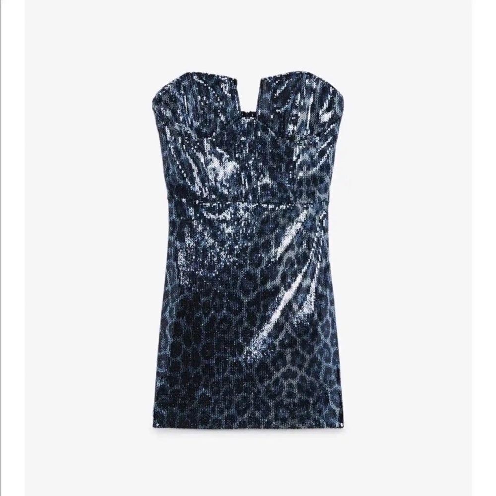 Zara blogger favorite blue sequin dress - Picture 7 of 9
